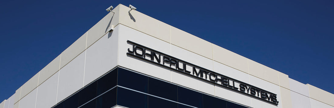 image of the front signage of the John Paul Mitchell Systems headquarters
