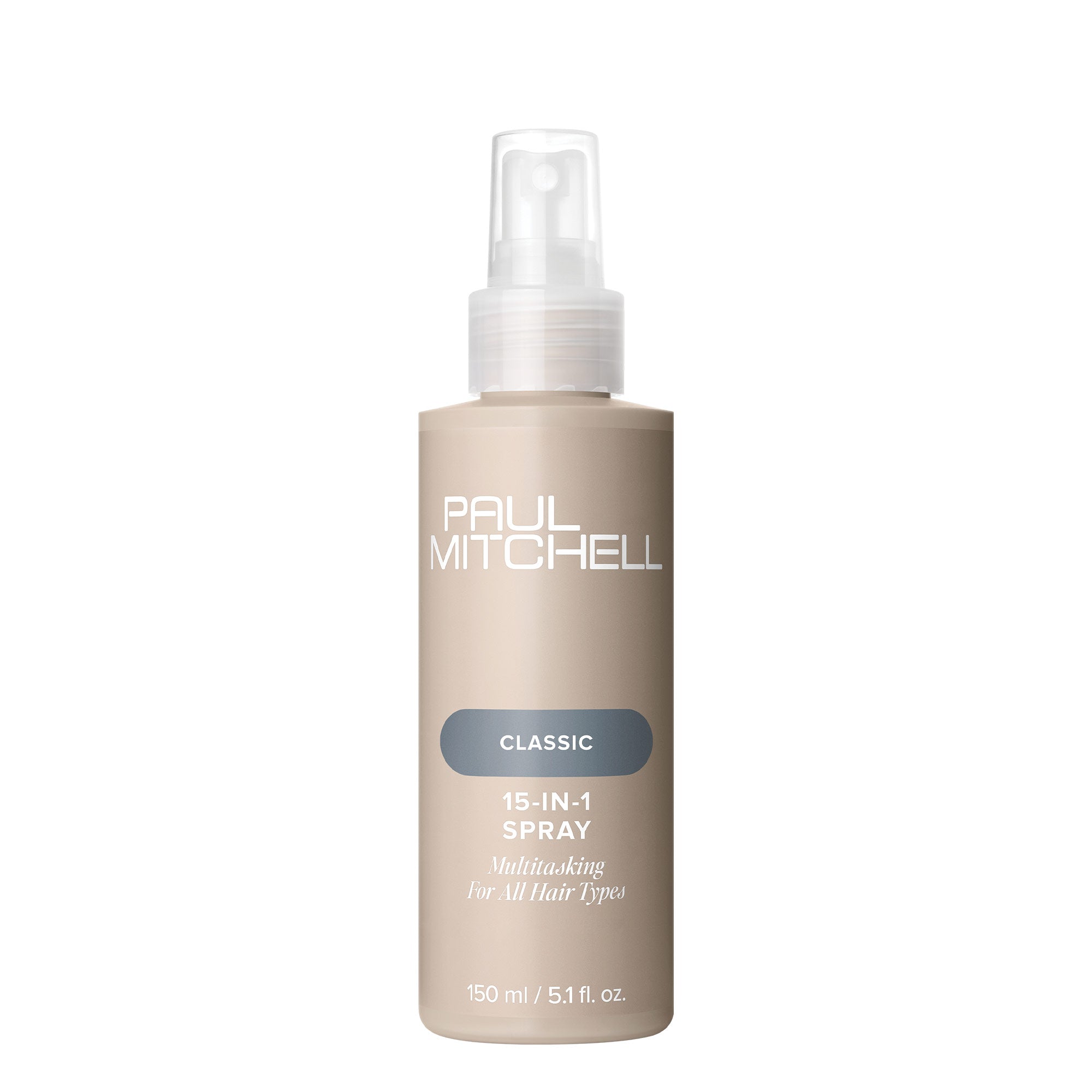 Paul Mitchell 15-In-1 Spray leave-in spray instantly transforms hair with 15 key benefits.