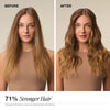 Hair looks 71% stronger after using 15-In-Mask compared to untreated hair. Tested by an independent, third-party laboratory.