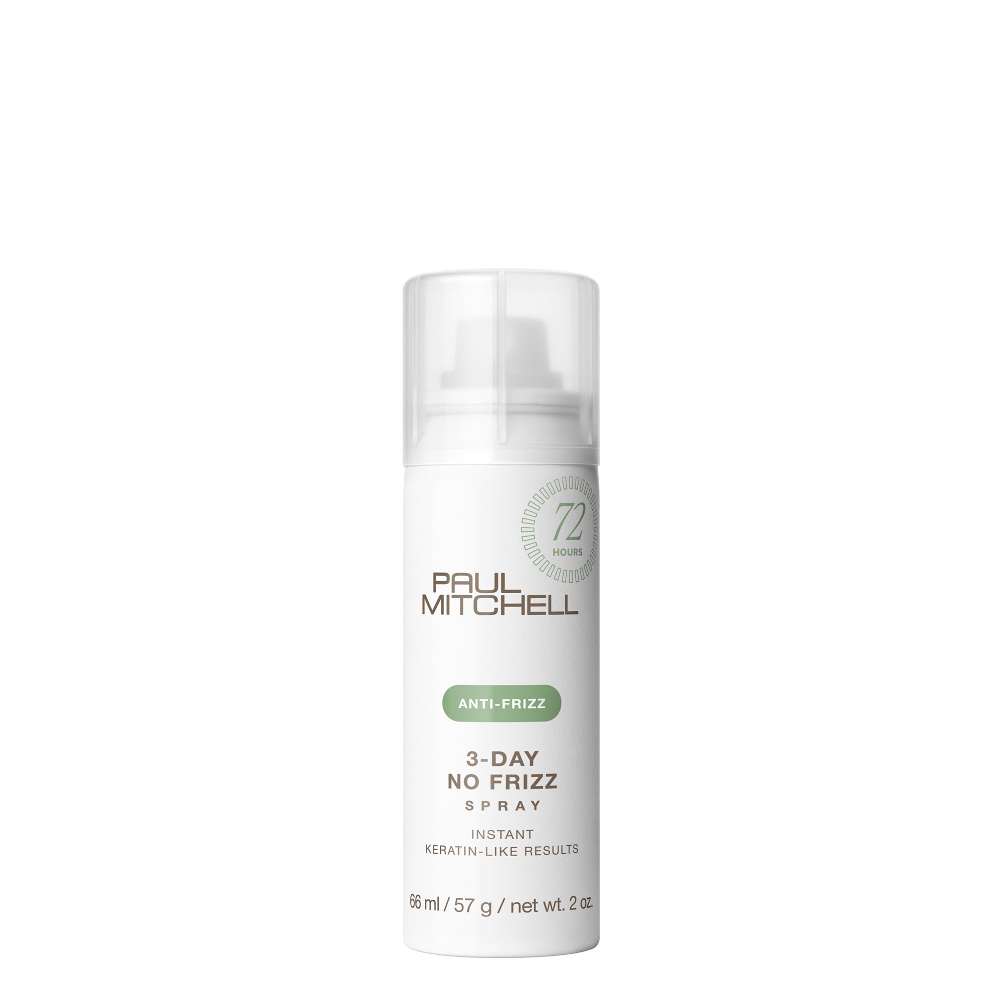 Paul Mitchell 3-Day No Frizz Spray delivers long-lasting frizz control for 72 hours.
