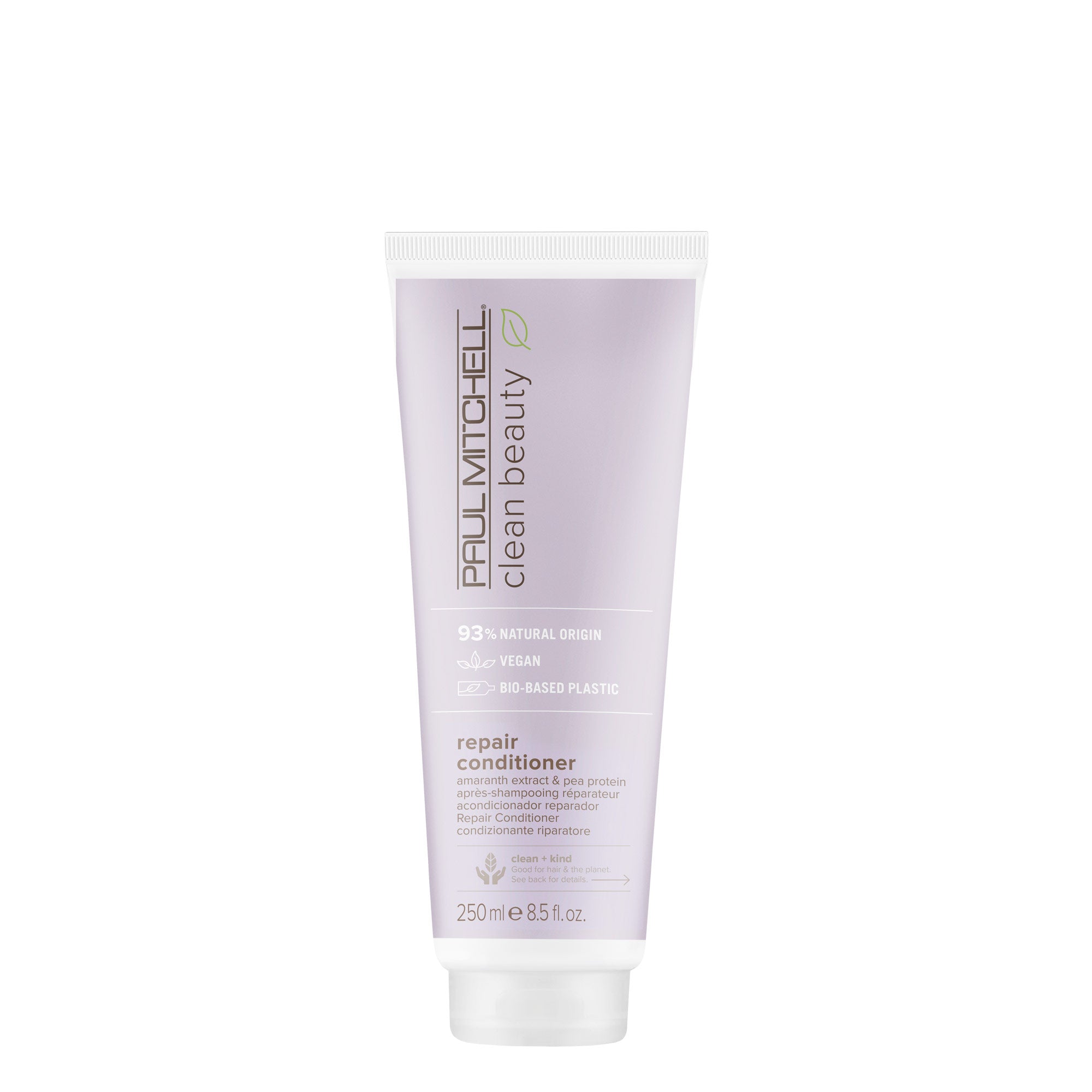 A tube of Paul Mitchell Clean Beauty Repair Conditioner on a white background