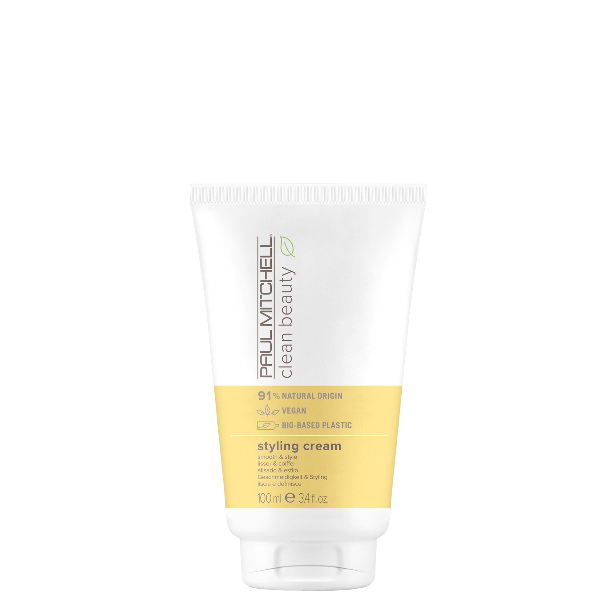 A tube of Paul Mitchell Clean Beauty Styling Cream on a white background