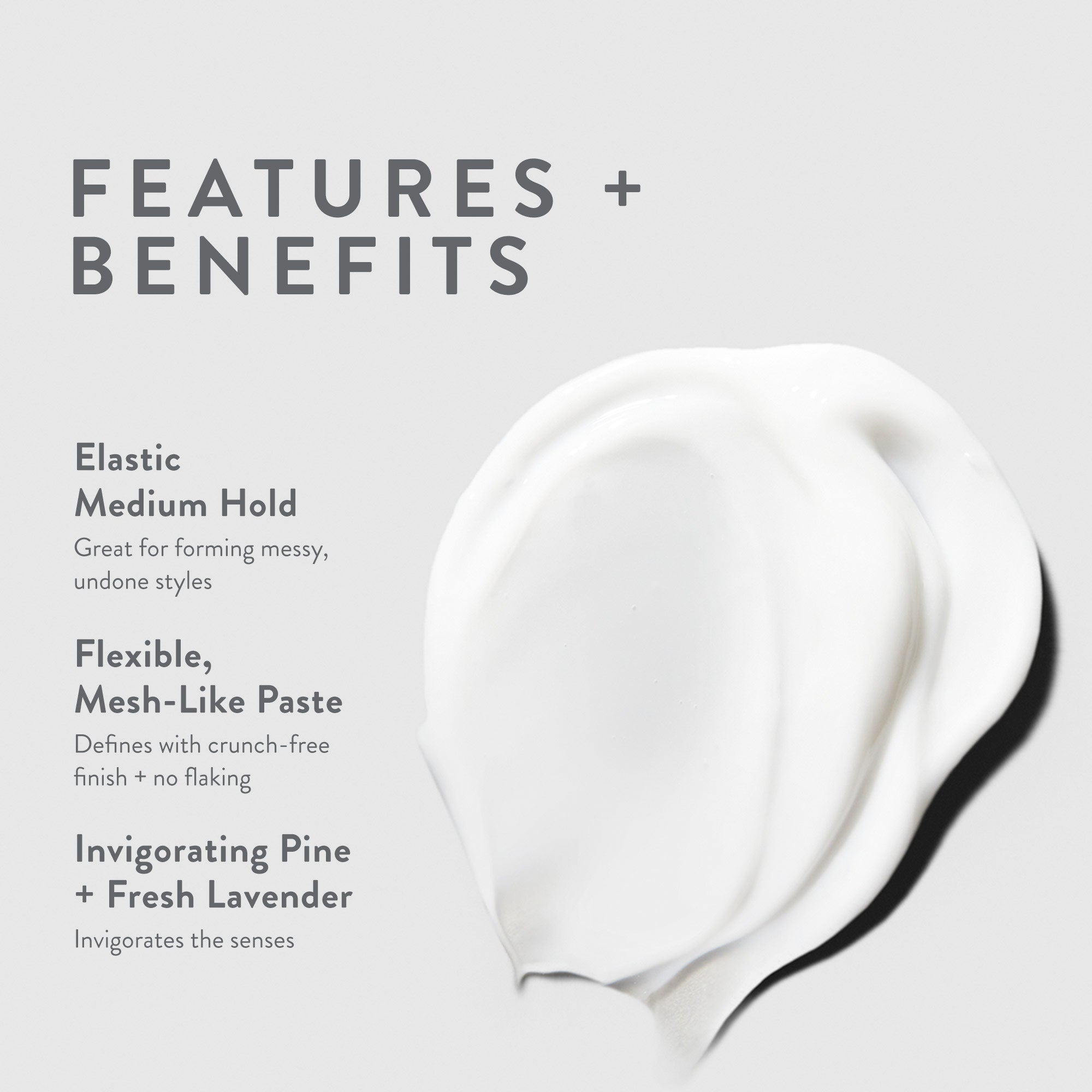 infographic image of the fatures and benefits of Construction Paste