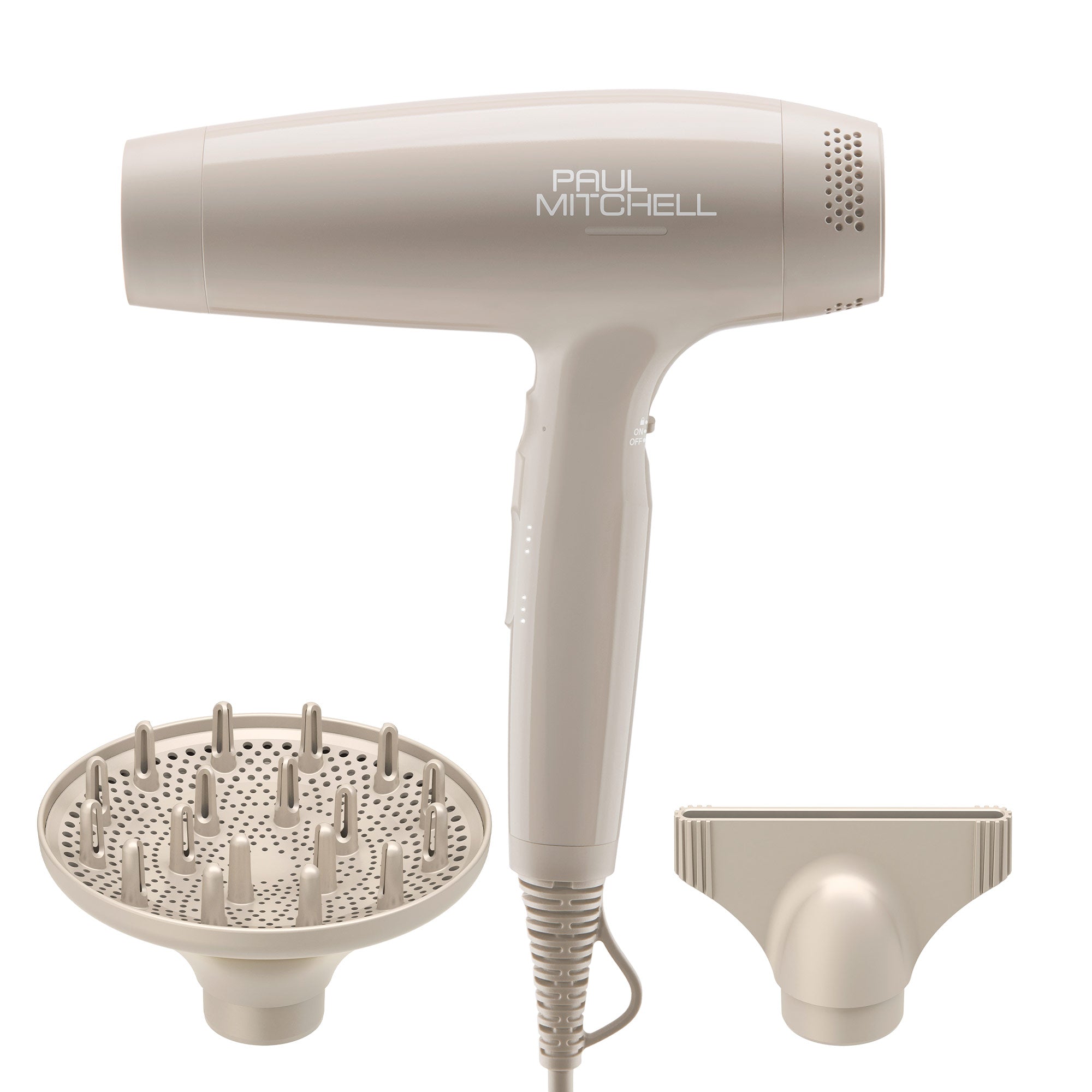 image of the Paul Mitchell Dry Lightweight Professional Hair Dryer in a taupe colorway