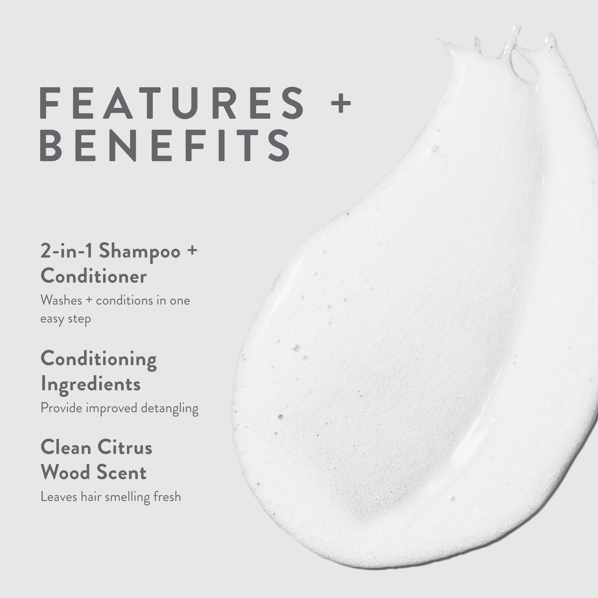 Features and benefits smear infographic for Mitch Double Hitter