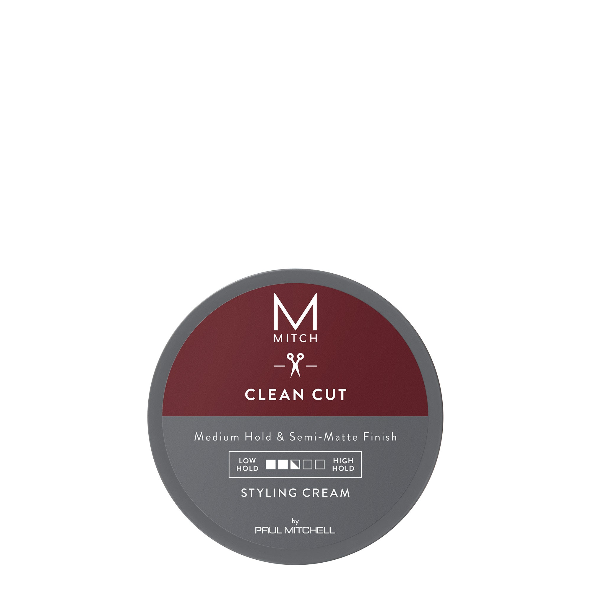 Mitch Clean Cut styling cream container on a white background