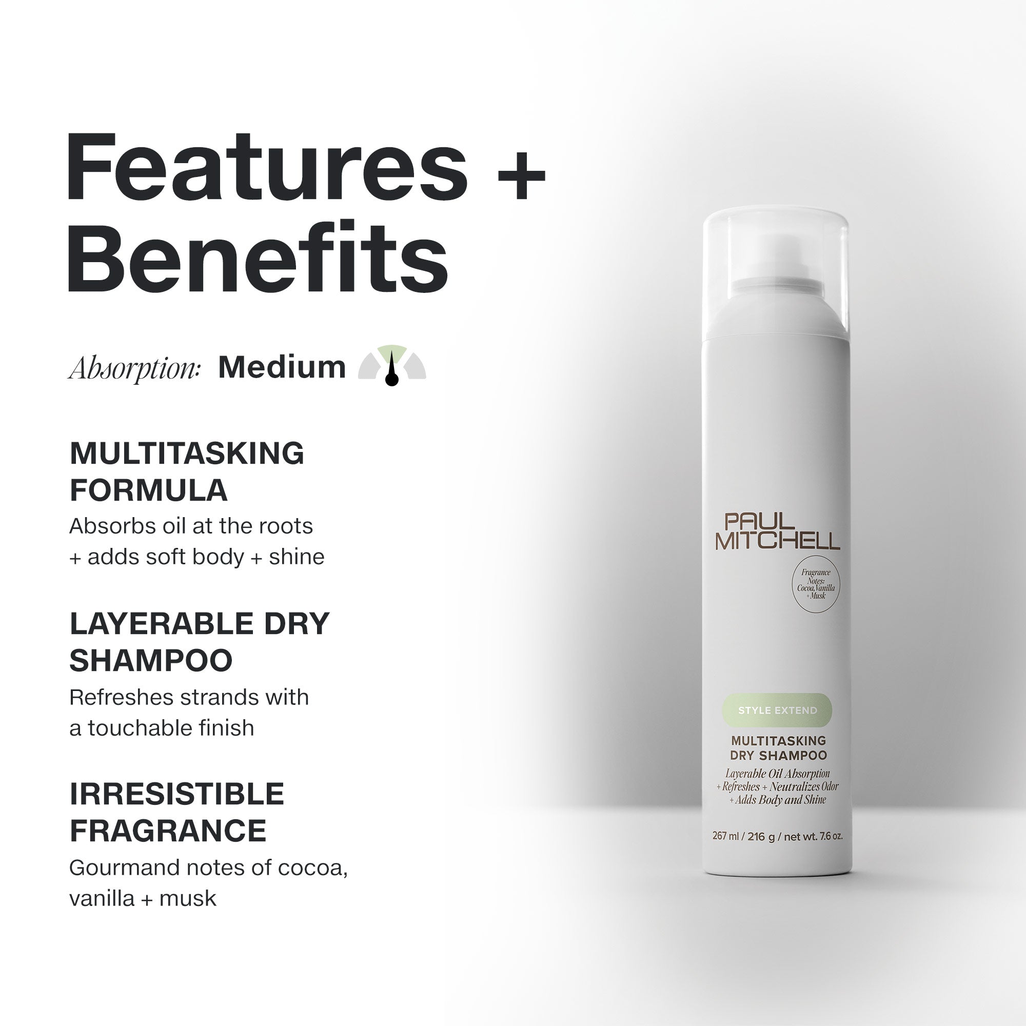 Paul Mitchell Multitasking Dry Shampoo: multitasking formula refreshes strands with an irresistible all-day fragrance.