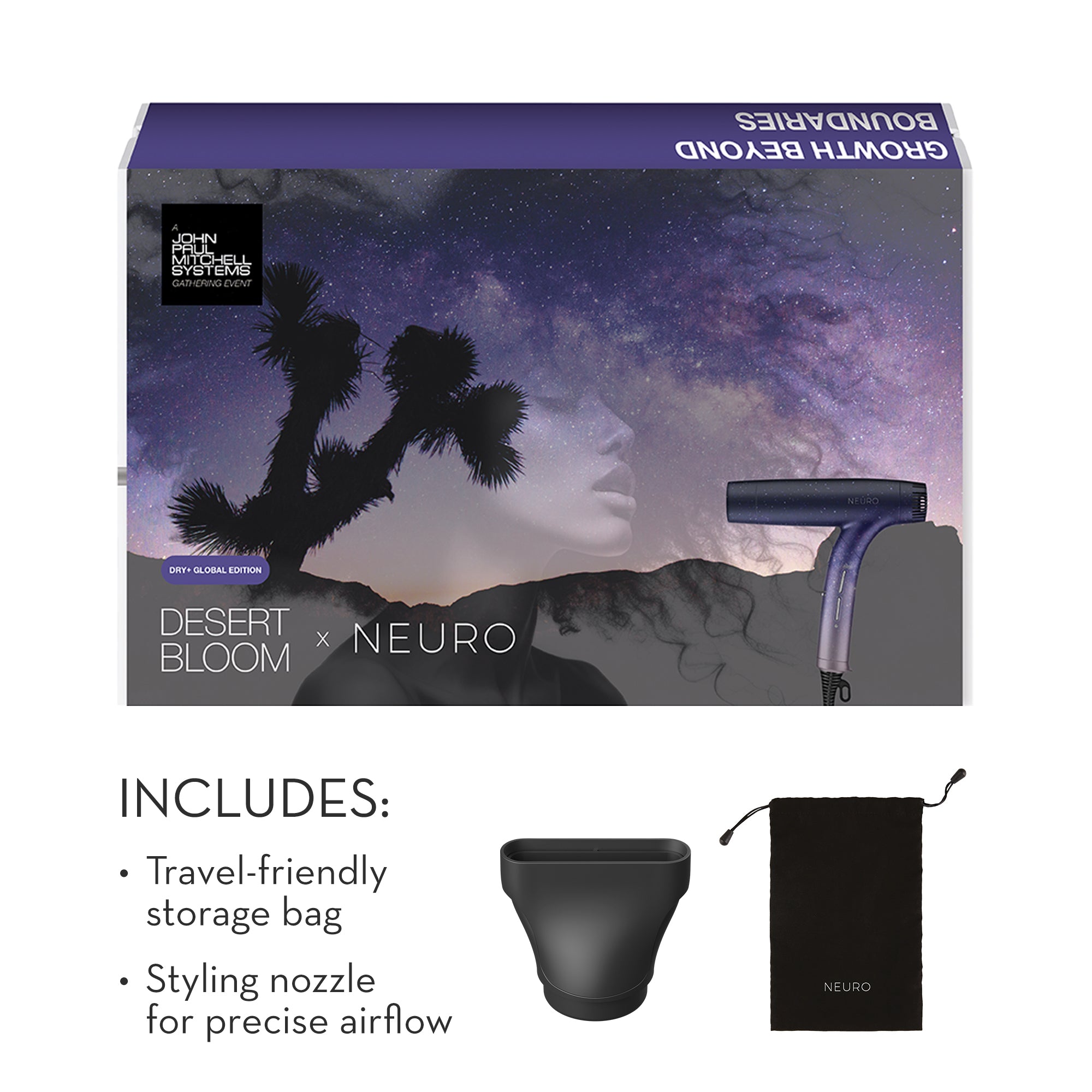 image of the limited edition Desert Bloom Neuro Dry+ and its included accessories