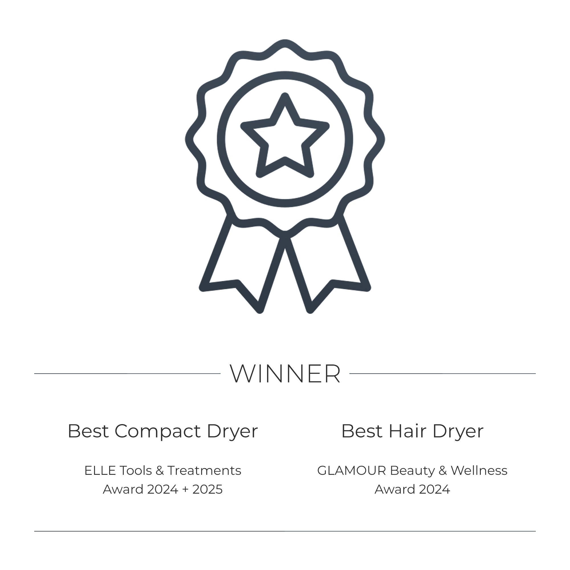 The Neuro Dry+ has won multiple awards including Best Compact Dryer from Elle and Best Hair Dryer from Glamour.