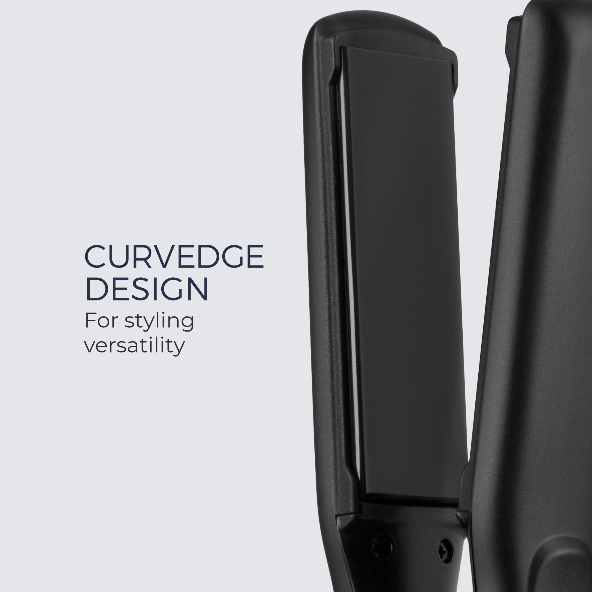 The Neuro Smooth 1.25" Ceramic Straightening & Styling Iron features a CurvEdge design for styling versatility.