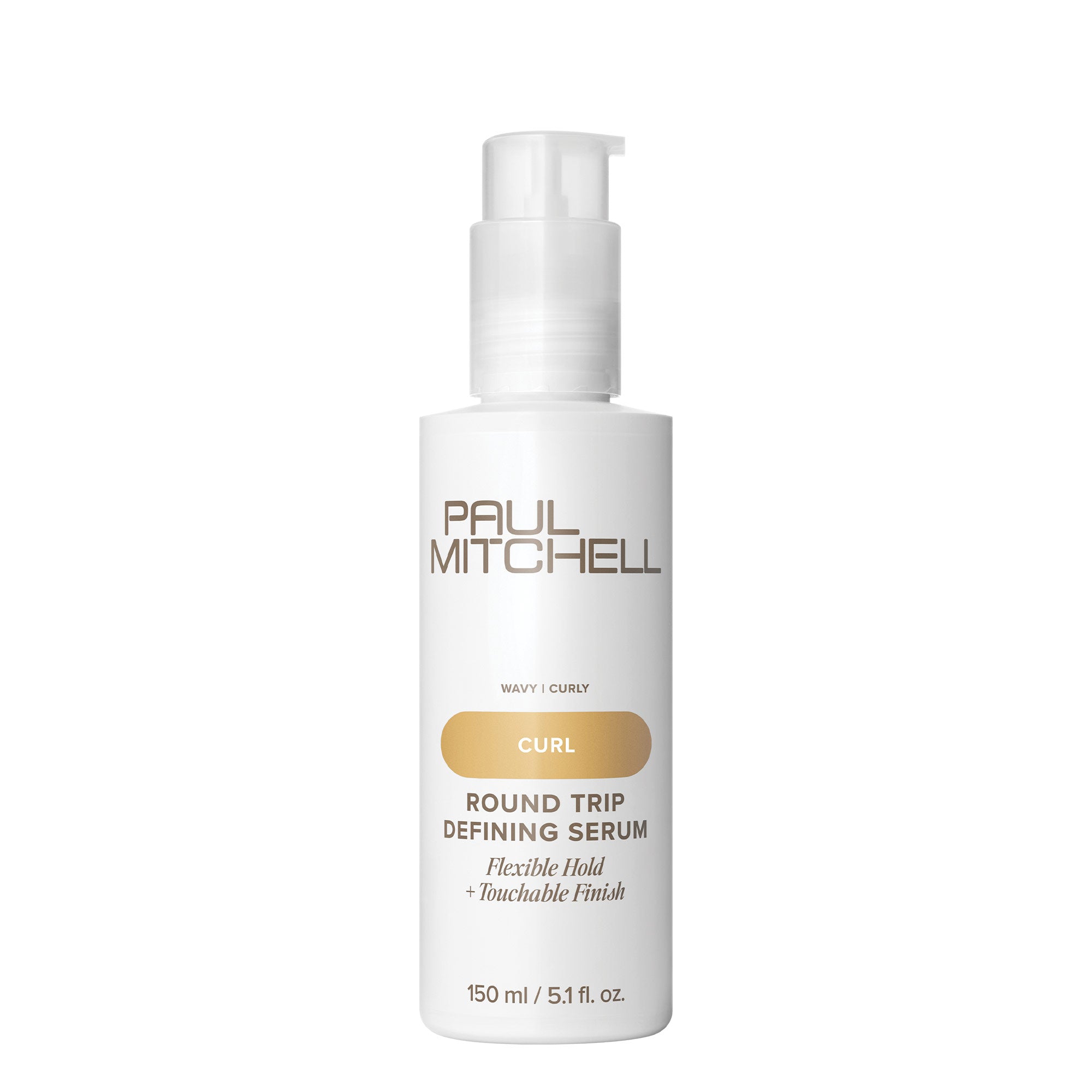 Paul Mitchell Round Trip Defining Serum defines curls and waves with flexible hold and a touchable finish.