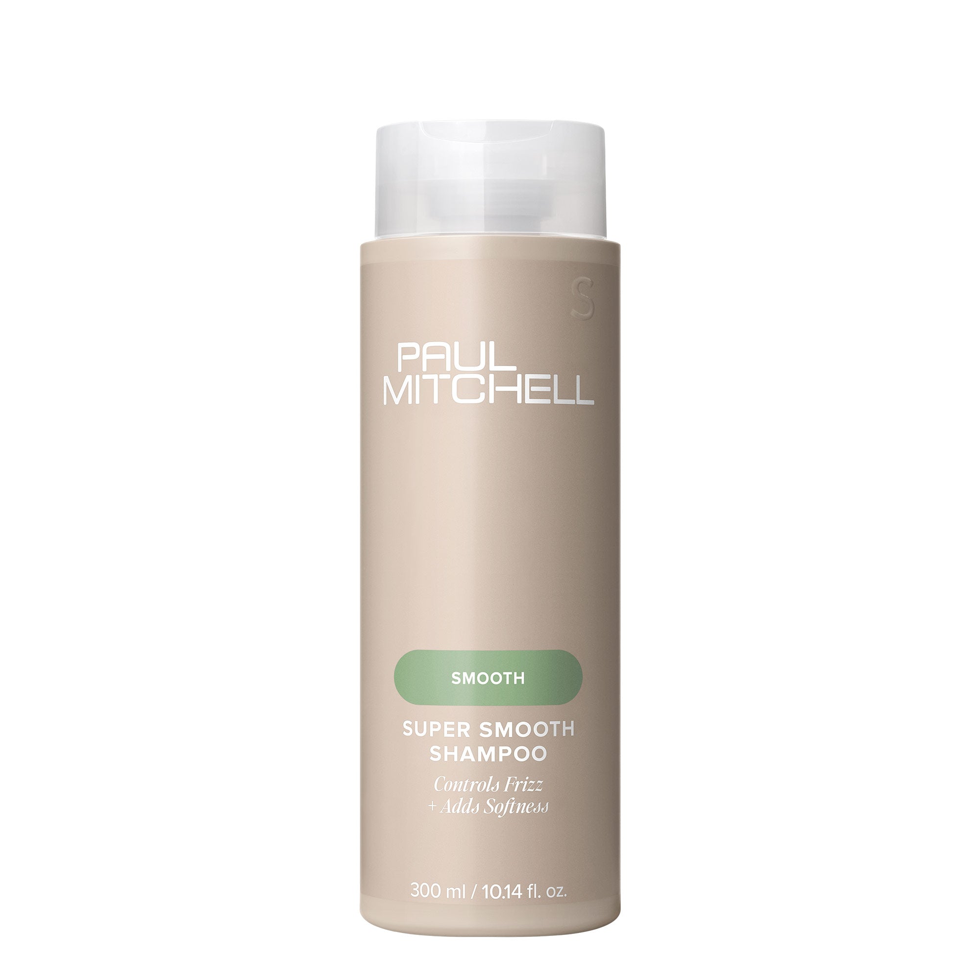 A bottle of Paul Mitchell Super Smooth Shampoo with a capacity of 1000 ml.