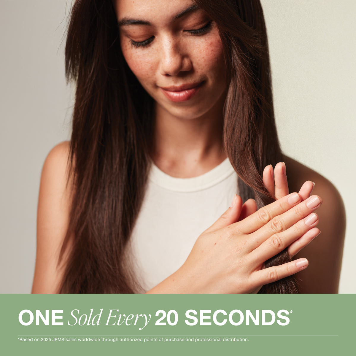 One Super Skinny Serum is sold ever 20 seconds based on 2025 JPMS sales worldwide through authorized points of purchase and professional distribution.