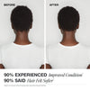 90% experienced hair condition improved and 90% said hair felt softer and using Paul Mitchell Super-Charged Treatment.