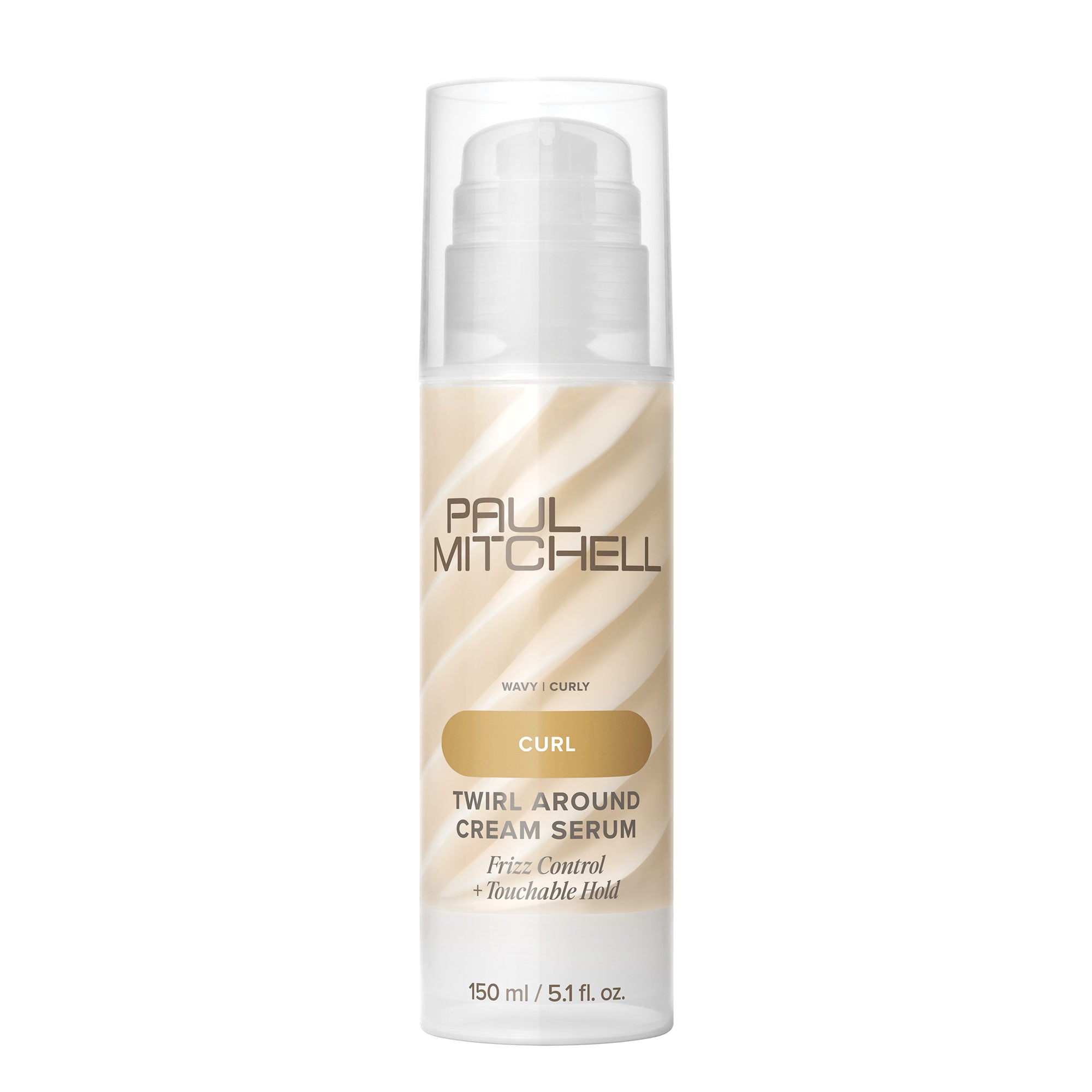 Paul Mitchell Twirl Around Cream Serum is a Dual cream-serum styler that helps control frizz with touchable hold.