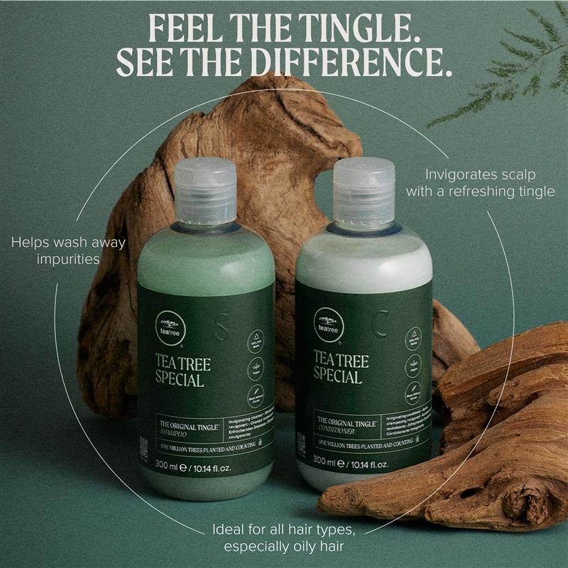 Tea Tree Special Shampoo & Conditioner infographic