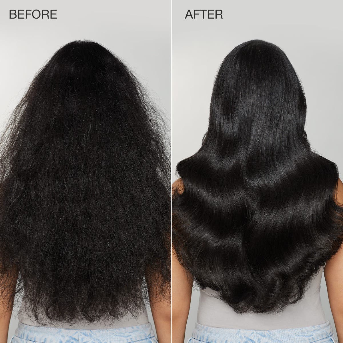 Before and after comparsion when using Awapuhi Wild Ginger Finishing Hairspray