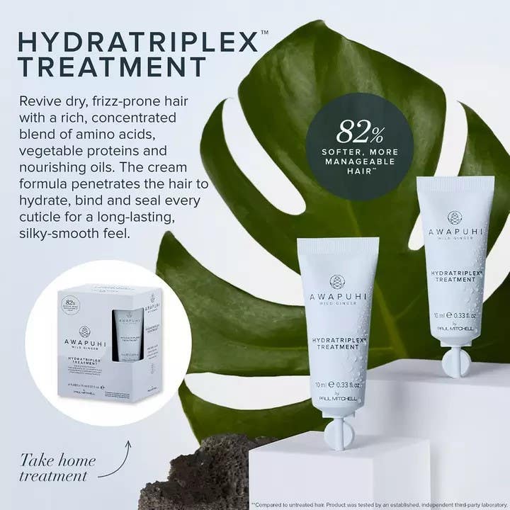 Awapuhi Wild Ginger HydraTriplex Treatment infographic