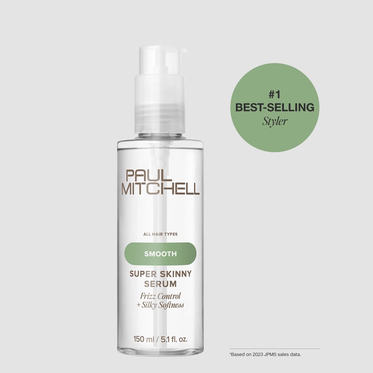 #1 best-selling Paul Mitchell Super Skinny Serum for frizz control and silky softness.