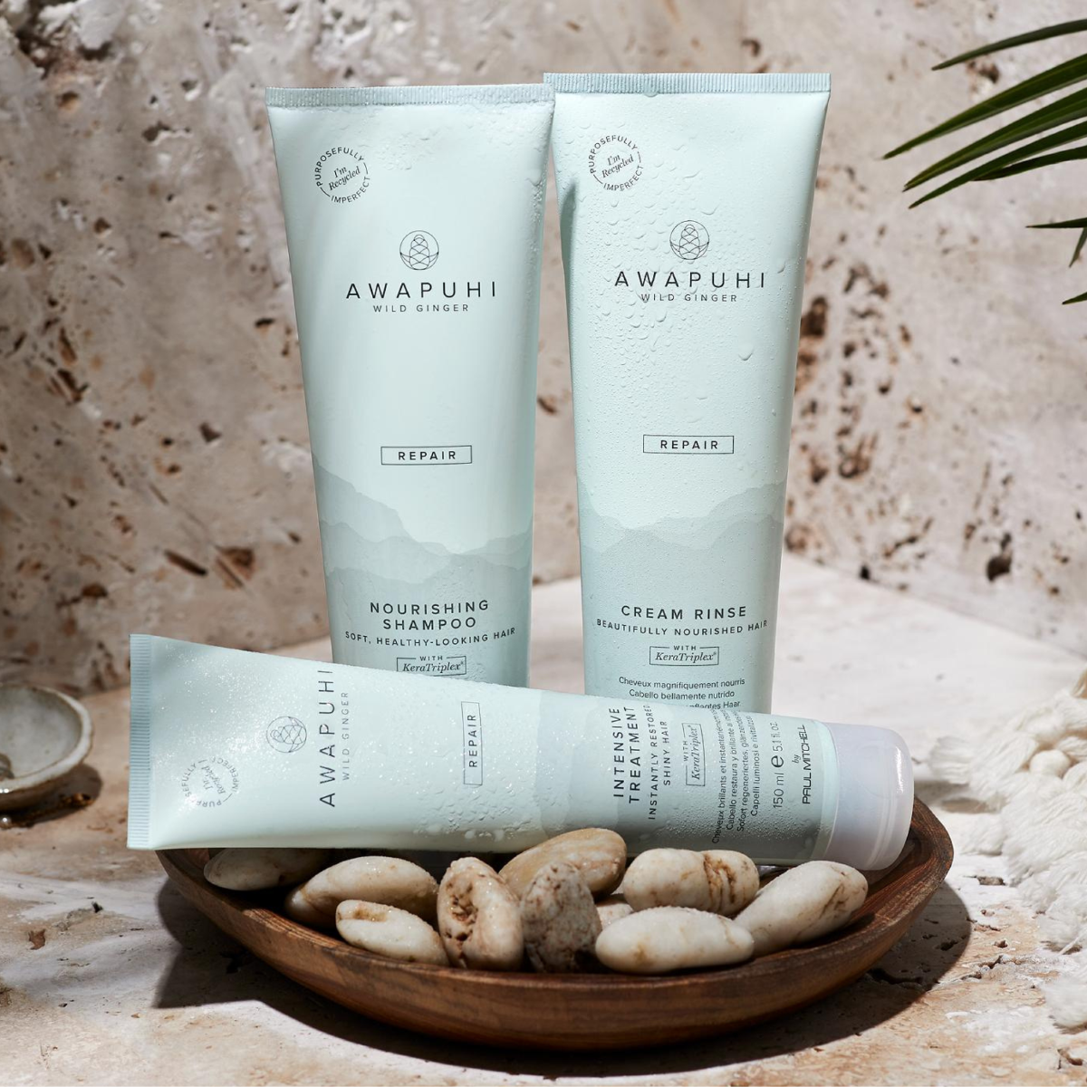 Artistic image of Awapuhi Wild Ginger Repair Collection in a lifestyle setting