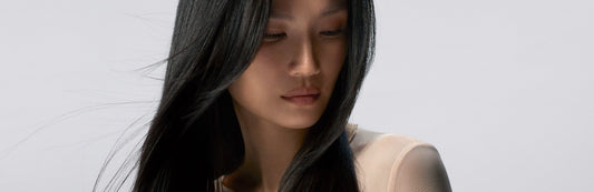 woman with flowing hair