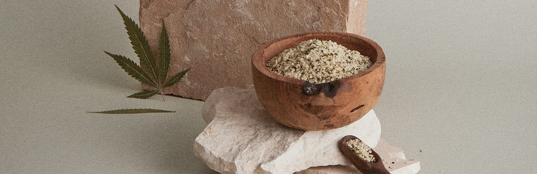 close up image of a bowl of hemp seed