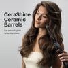 The Paul Mitchell Clipped 3-in-1 Interchangeable Curling Iron features CeraShine ceramic barrels for smooth glide.