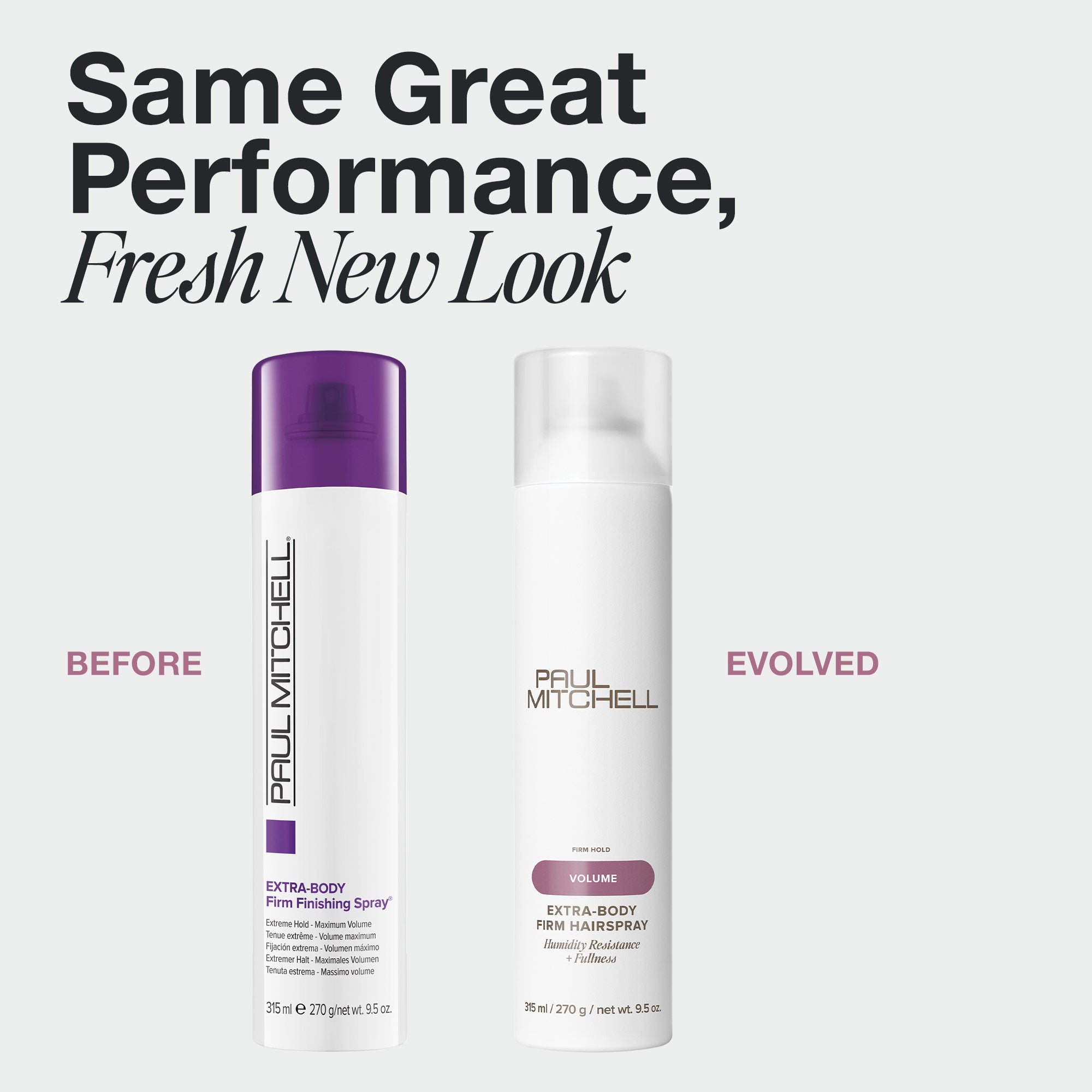 Paul Mitchell Extra-Body Firm Hairspray in new packaging.