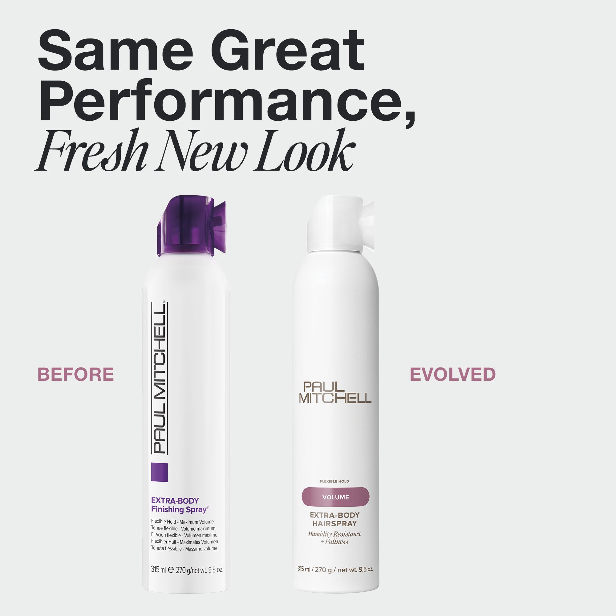 Paul Mitchell Extra-Body Hairspray in new packaging.