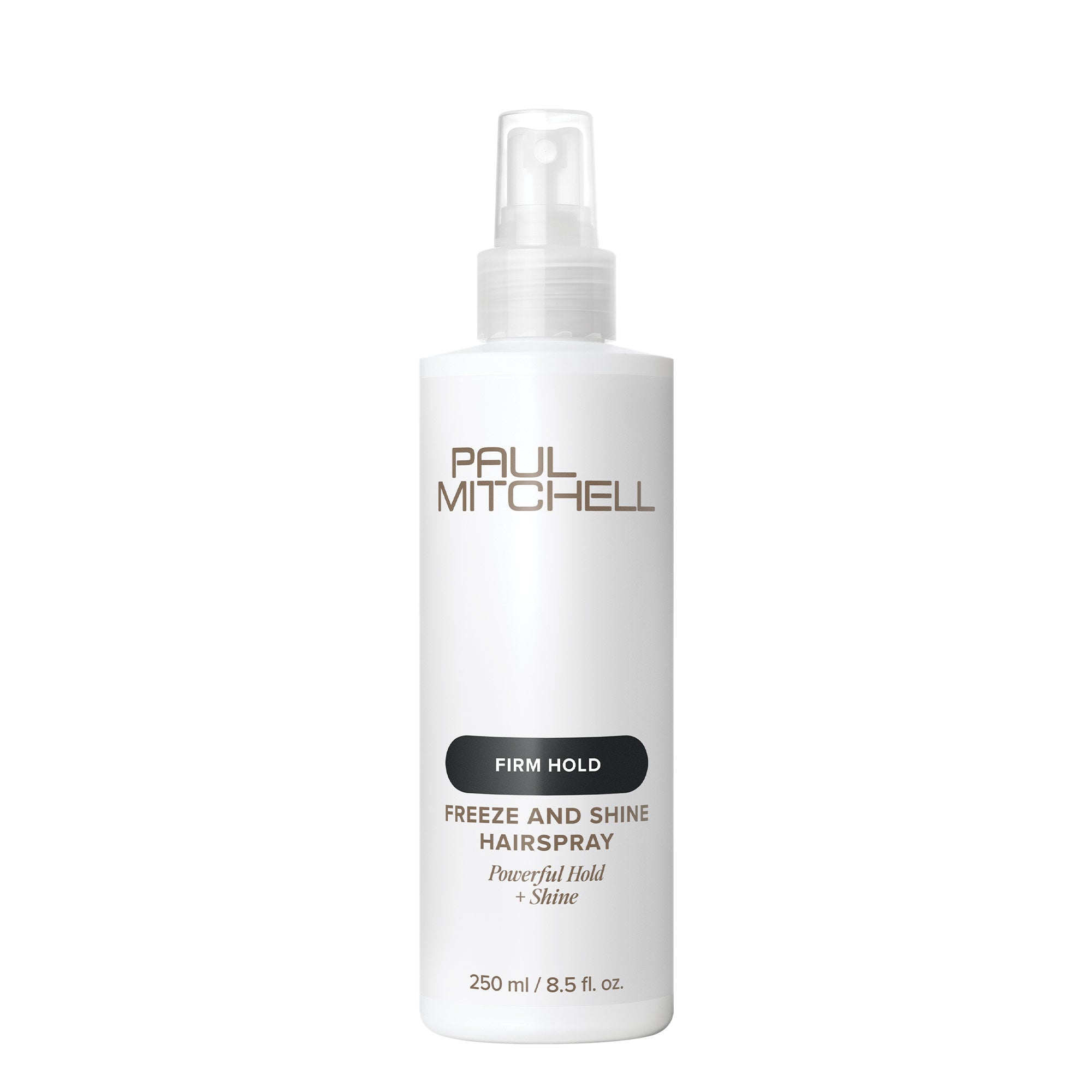 Paul Mitchell Freeze and Shine Hairspray is a non-aerosol hairspray that locks in any look and creates a shiny finish.
