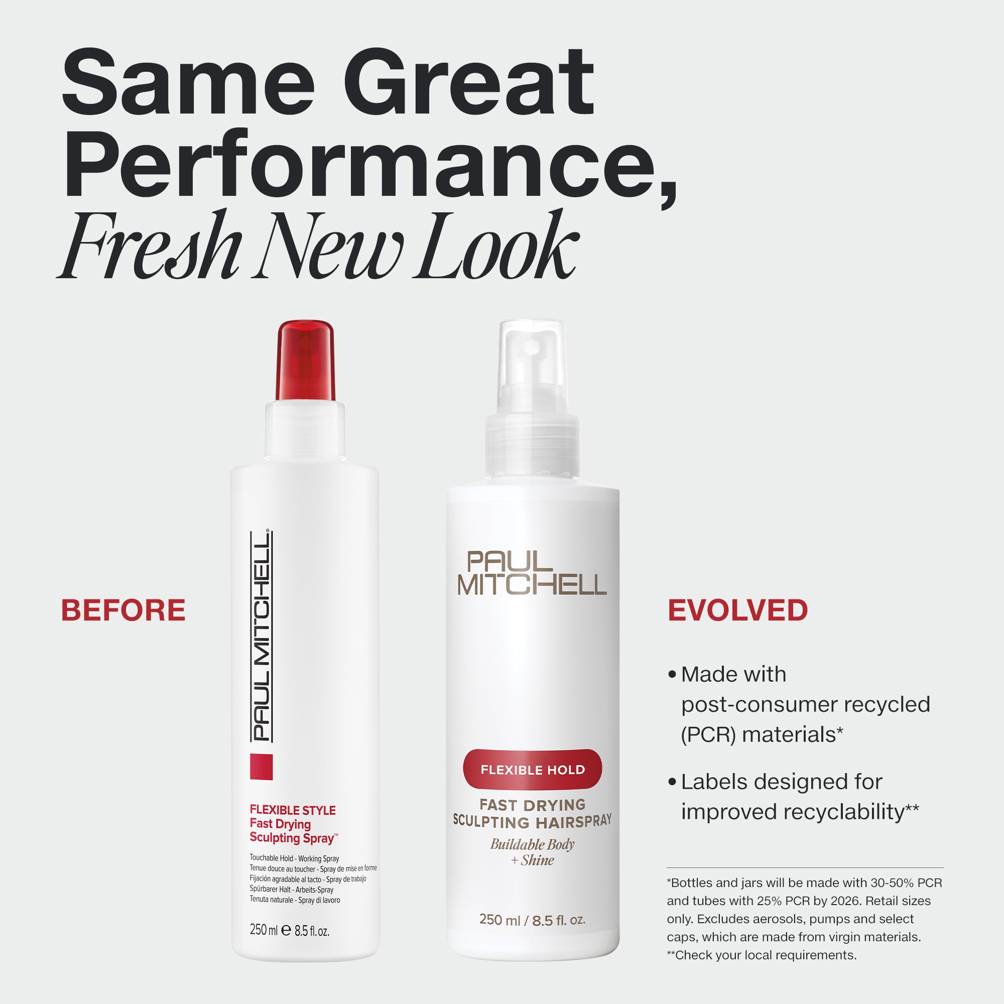 Paul Mitchell Fast Drying Sculpting Hairspray in new packaging.