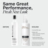Paul Mitchell Freeze and Shine Hairspray in new PCR packaging with a low-profile cap.