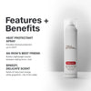 Paul Mitchell Hot Off The Press Heat Protectant: spray provides thermal protection up to 450°F with a breezy, delicate scent.