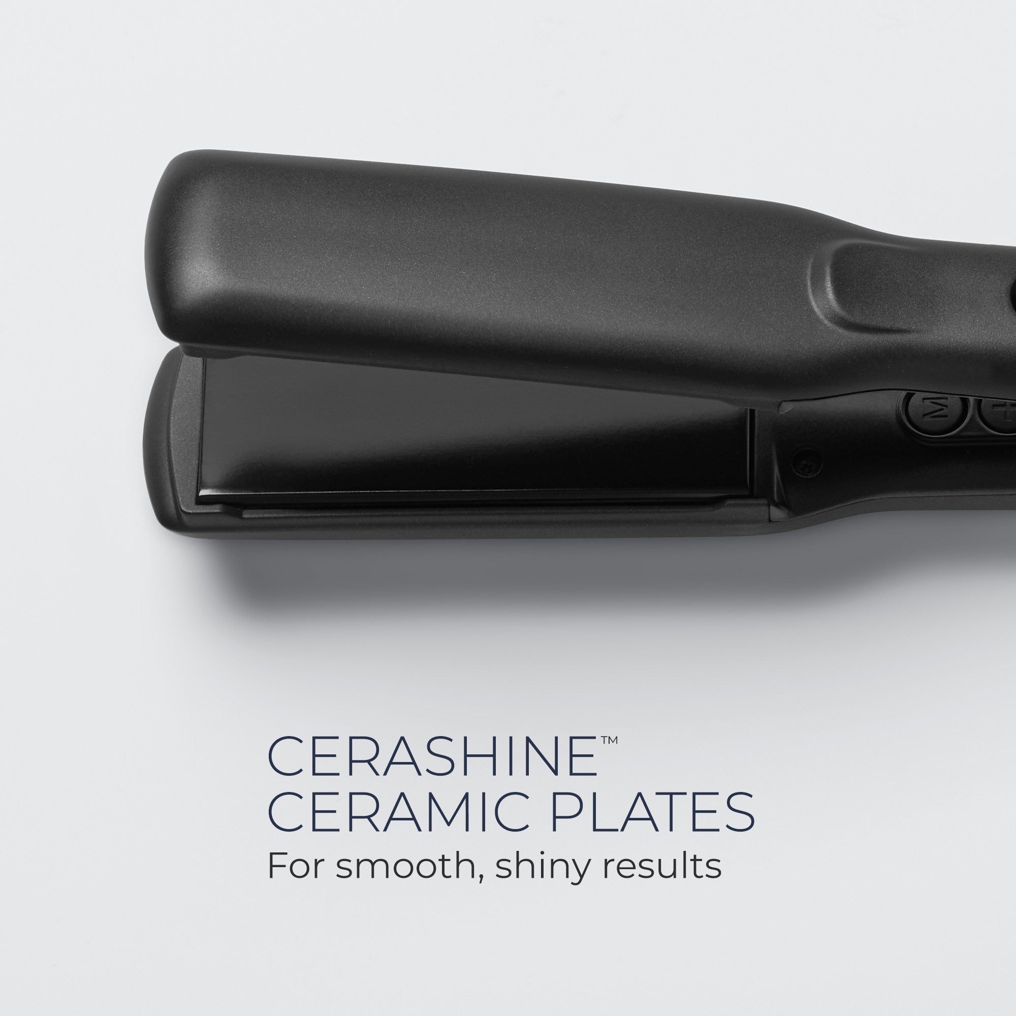 The Neuro Smooth 1.25" Ceramic Straightening & Styling Iron has CeraShine ceramic plates for smooth, shiny results.