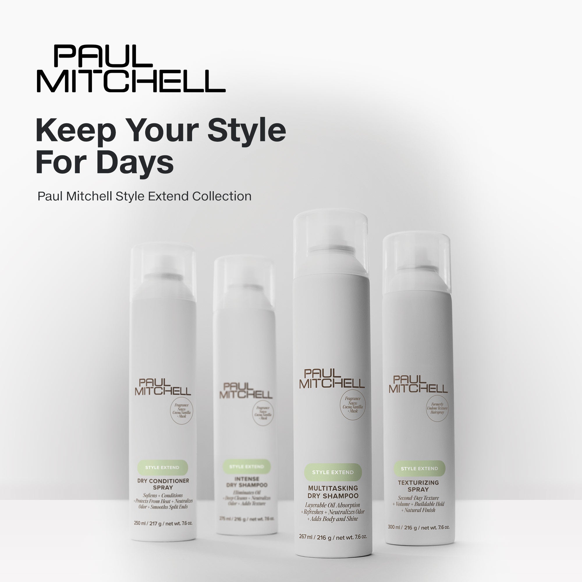 Keep your style for days with the Paul Mitchell Style Extend Collection.