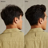 Before and after comparison on a plain background