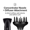 5 heat and 5 speed settings to style all hair types