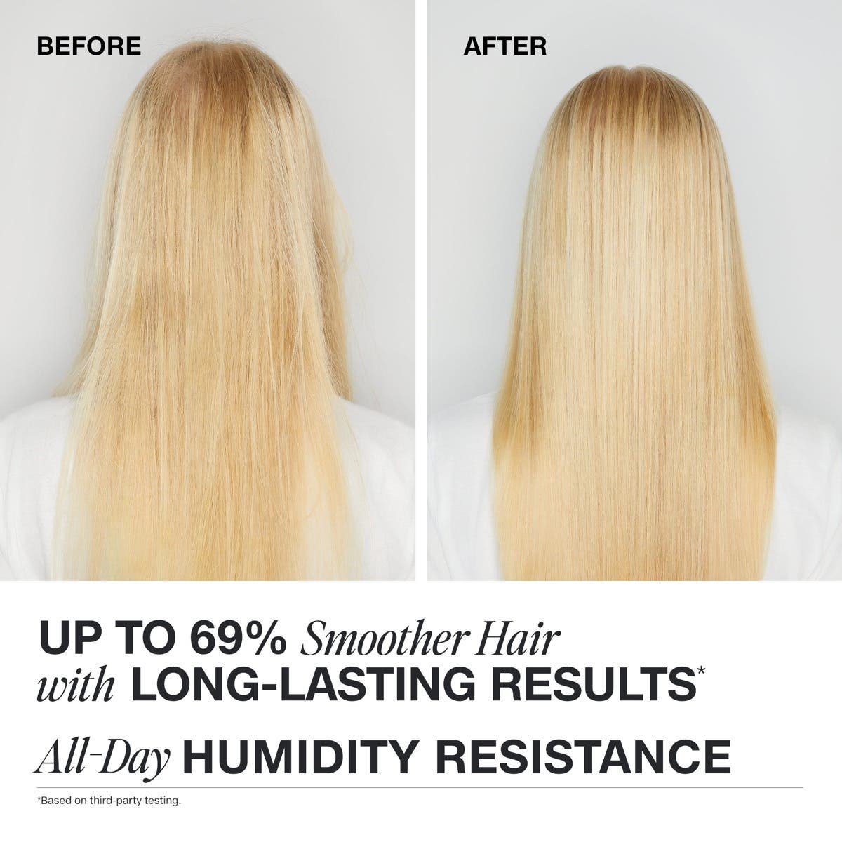 frizz-free hair after using Paul Mitchell Sealing Mask.