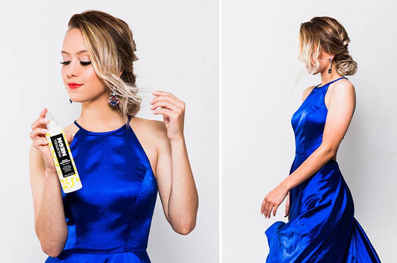 Braid to Low Bun Prom Look by Rochelle Randall