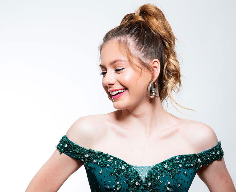 Fun High Pony Prom Look by Rochelle Randall