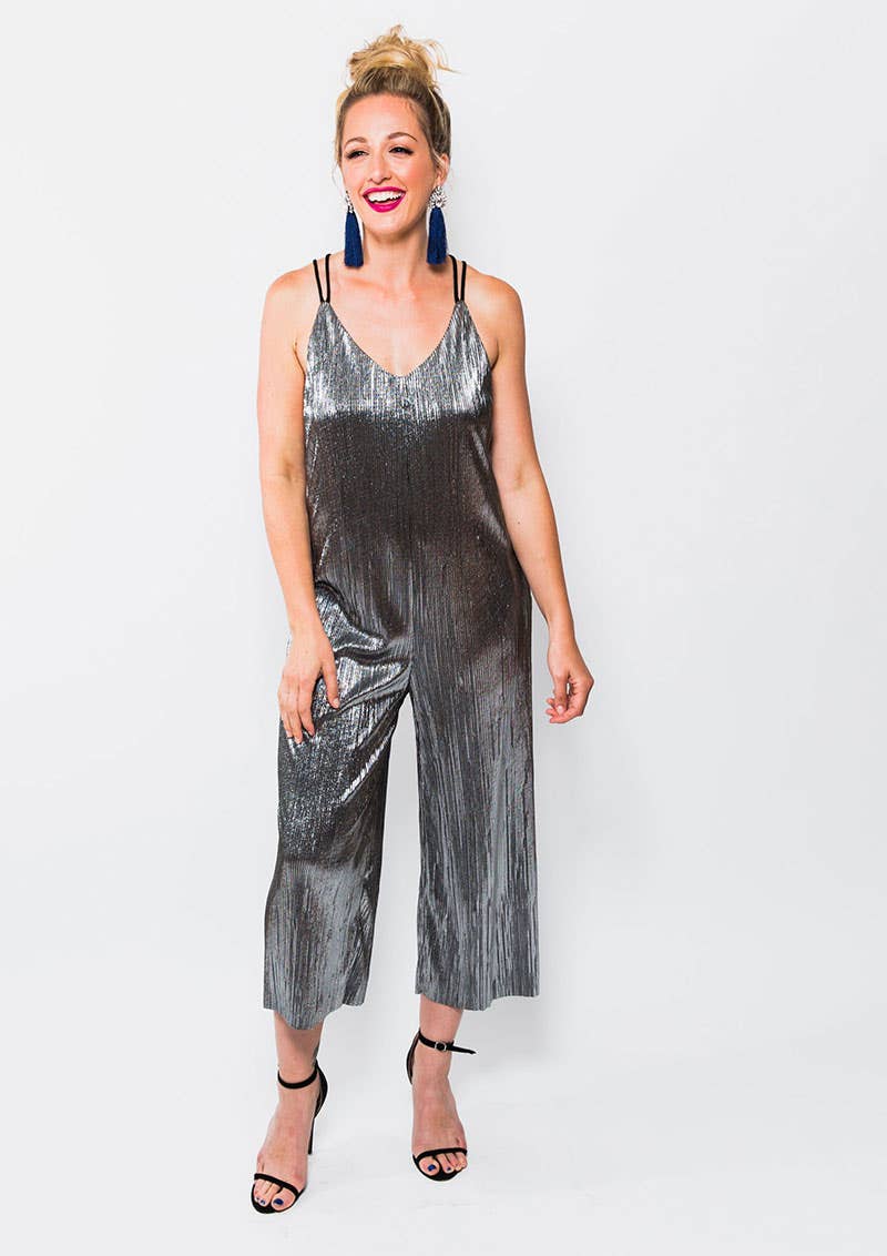 Fun Top Knot with Jumpsuit Prom Look by Rochelle Randall