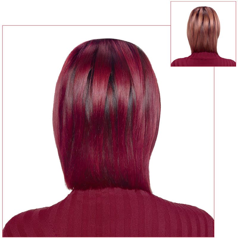 image of deep red colored hair