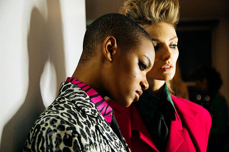 Wolk Morais Collection 6 Fashion Show Behind the Scenes two models.