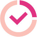 image of the bright pink assess your risk icon