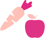 image of a carrot and apple icon