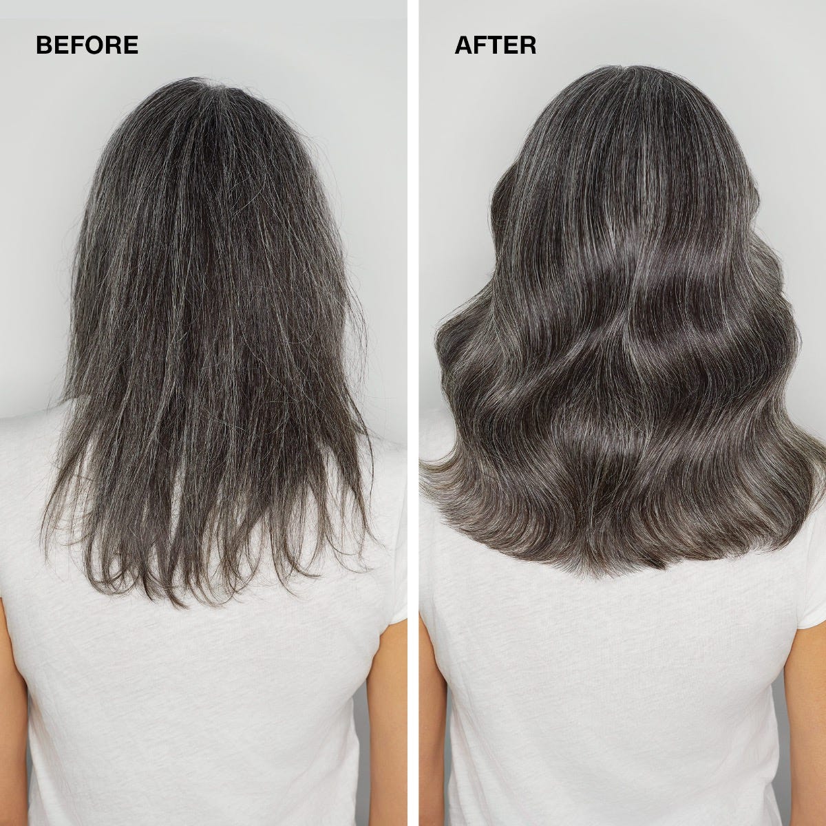 Before and after washing hair with Paul Mitchell Shampoo Three for clean hair without “chlorine green.”