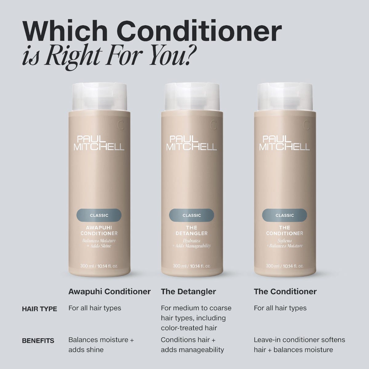 Choose from our variety of classic conditioners to find the one that’s best for your hair type and needs.