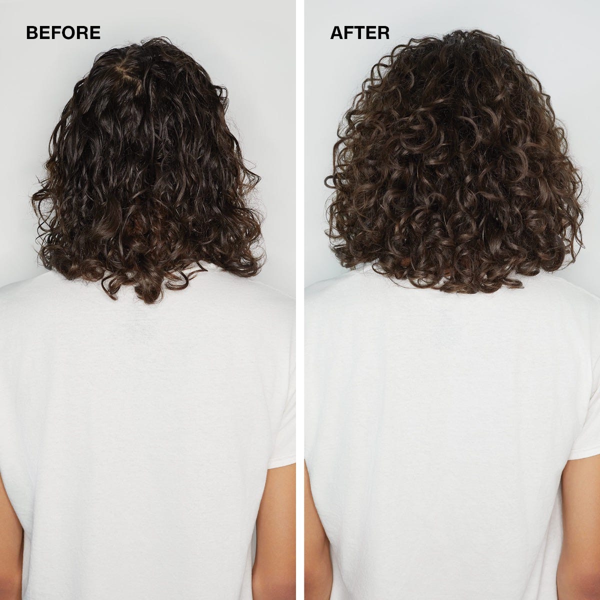 Before and after conditioning hair with Paul Mitchell The Detangler for instant conditioning, detangling and shine.
