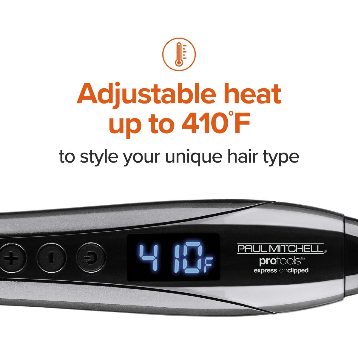adjustable hear up to 410°F to style your unique hair type
