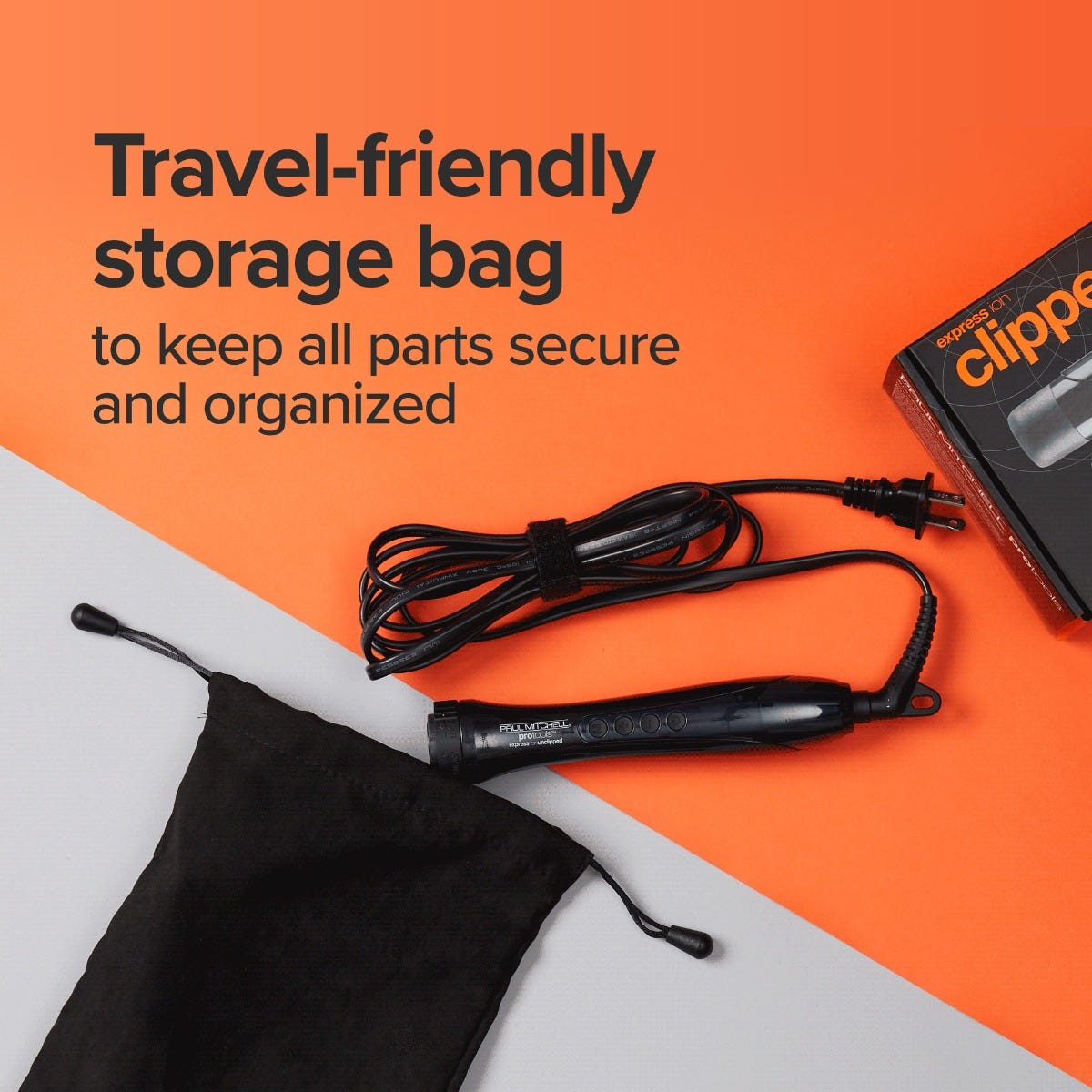 travel-friendly storage bag to keep all parts secure and organized